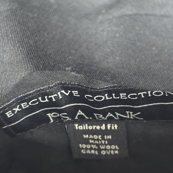 Jos A Bank Executive Collection Flat Front Pants Gray Sz 30 Unhemmed NWT - Picture 4 of 7